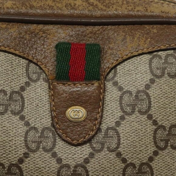 GUCCI GG Supreme Web Sherry Line Shoulder Bag PVC Beige 89 02 066 Auth EC117 - Picture 14 of 15